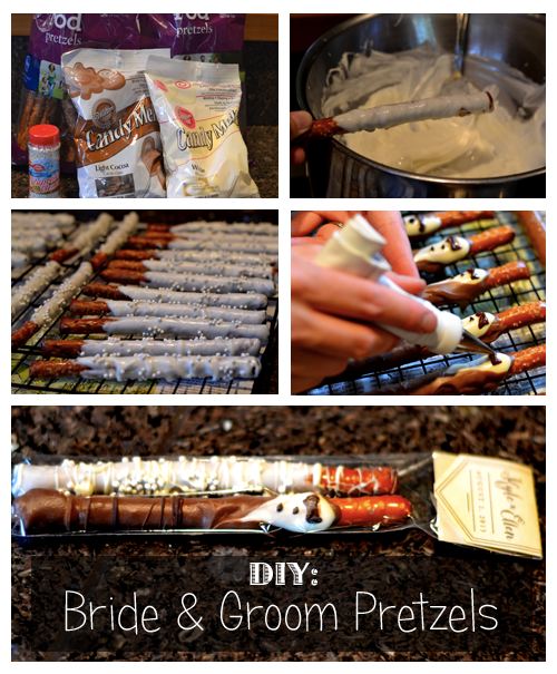 instructions for bride and groom pretzels